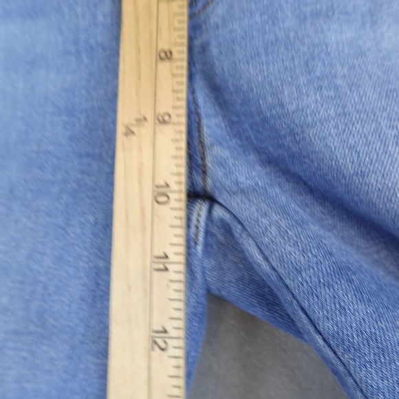 NWT SPANX Kick Flare Jeans Stonewashed Blue High Rise Stretch Denim Size XS - Picture 8 of 11
